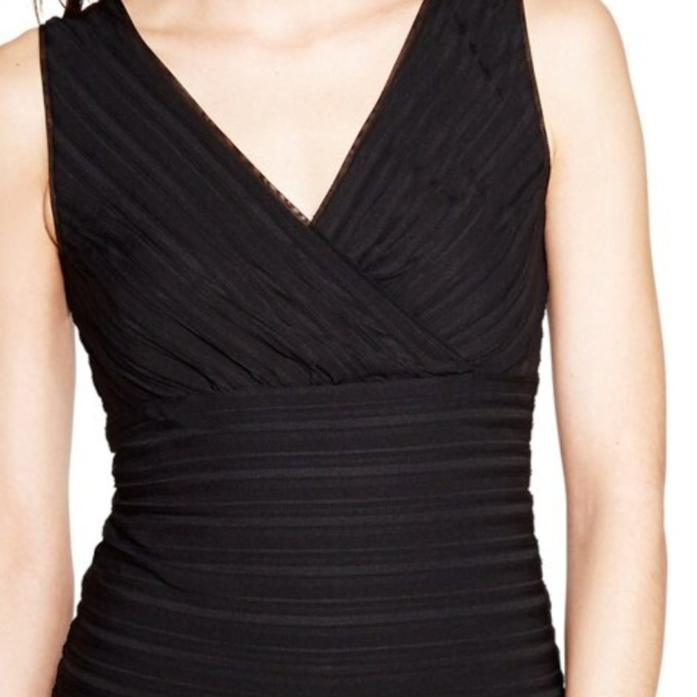 Sleeveless Rayure Surplice Black Shell Top - Immaculate condition